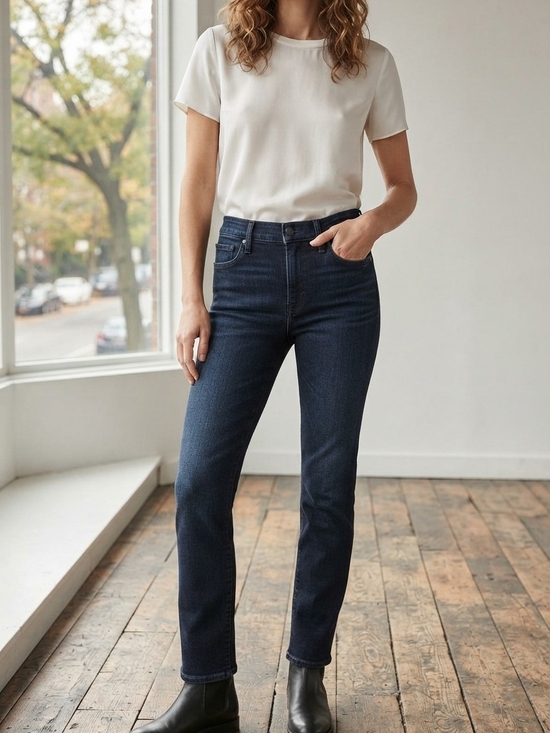 MOTHER Denim - MOTHER The Dazzler Ankle Jeans in Dark Blue